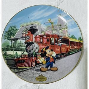 Disneyland 40th Anniversary Collector Plate Bradford Exchange Mickey Train
